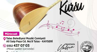 Talas’ta Kadınlara Özel Bağlama Kursu