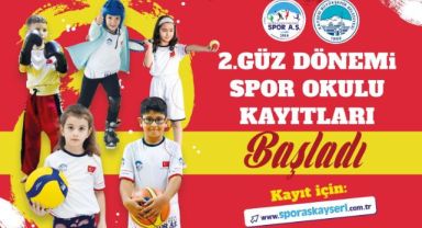 Büyükşehir Spor A.Ş. 2. Güz Dönemi Spor Okulu Kayıtları Başladı