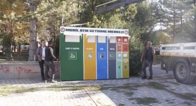 Tamamı Bünyan Belediyesi Ekiplerince Yapılan Mobil Atık Getirme Merkezlerinden İlki Belirlenen Bölgeye Yerleştirildi