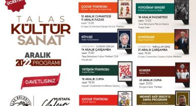 Talas'ta Kültür Sanat Dolu Aralık Ayı