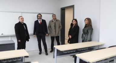 Rektör Altun, İnşaatı Tamamlanan Feyyaz Selçuk San Adalet Meslek Yüksekokulu’nda İncelemelerde Bulundu