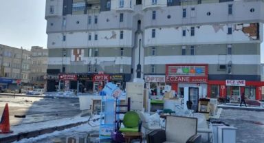 Kayseri'de bugün yıkılması planlanan binada yıkım işi sıkıntılı başladı!