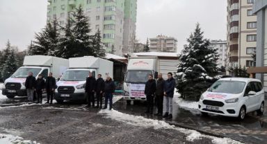 TALAS'TAN DEPREM BÖLGESİNE YARDIM KONVOYU