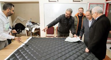 Talas;tan Depremzedelere Uyku Tulumu