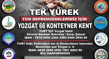 ''yozgatlılardan Deprem Bölgesine Konteyner Kent''