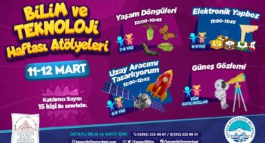 Büyükşehir'in Bilim Merkezi'nden Bilim ve Teknoloji Haftası Atölyeleri