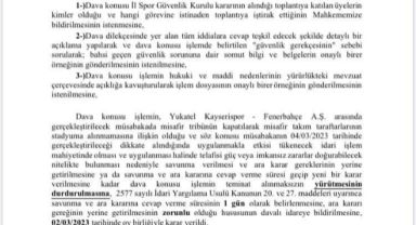 Deplasman Seyircisi Maça Alınacak