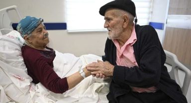 Enkaza girip 65 yıllık eşini kurtardı