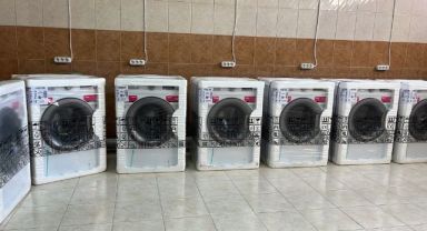 Kayseri Büyükşehir'den Konteyner Kent'e 20 Çamaşır, 15 Kurutma Makinesi