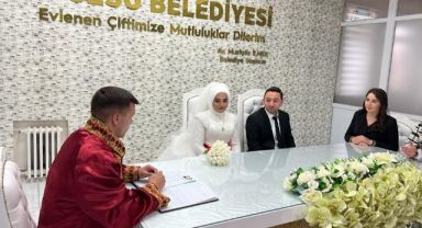 Depremzede çift İncesu’da dünya evine girdi