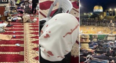 İşgalci İsrail ramazan ayında Mescid-i Aksa'yı savaş alanına çevirdi: Cami içindeki Müslümanlara plastik mermi ve coplarla saldırdı