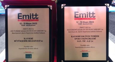 Kayseri Büyükşehir'e, EMITT 2023'te Kış Turizmi Alanında En İyi Stant Dekoru Ödülü