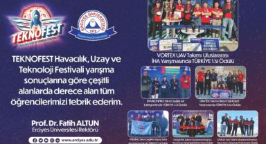 ERÜ'lü Öğrencilerin TEKNOFEST Başarısı