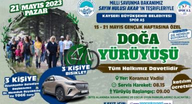 Genç Dostu Büyükşehir'den Gençlik Haftasına Özel Doğa Yürüyüşü