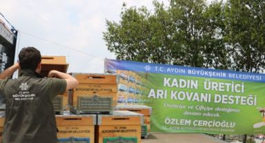 AYDIN BÜYÜKŞEHİR BELEDİYESİ’NDEN KADIN ARICILARA KOVAN DESTEĞİ