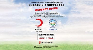 TALAS'TA BELEDİYE-KIZILAY KURBAN İŞBİRLİĞİ