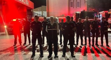 Kayseri İtfaiyesi’nden Mersin’e 4 araç, 13 personel ile destek