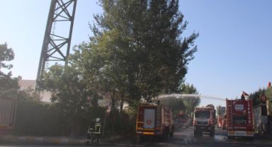 Keçe üretimi yapan fabrikada yangın