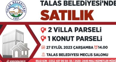 TALAS'TA YENİ YATIRIM FIRSATINDA GERİ SAYIM