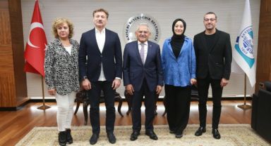 BAŞKAN BÜYÜKKILIÇ, BAHÇELİEVLER BELEDİYE BAŞKANI BAHADIR’I AĞIRLADI