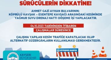 BÜYÜKŞEHİR’DEN 10 MİLYON TL’LİK YAĞMUR SUYU DRENAJ HATTI