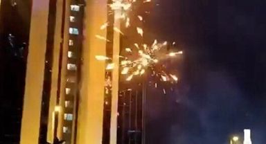 İstanbul'daki İsrail Konsolosluğu binasına havai fişekler atıldı