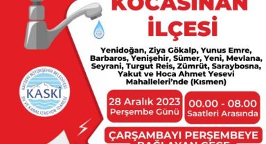 KASKİ'DEN 14 MAHALLE İÇİN SU KESİNTİSİ UYARISI