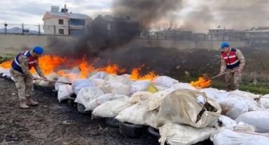 23 ton uyuşturucu yakıldı