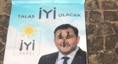 İYİ PARTİLİ GÖKER GÖZÜTOK’UN TALAS’TAKİ AFİŞLERİNE SALDIRI