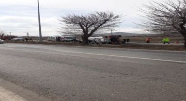 Beton mikseri devrildi: 1 yaralı