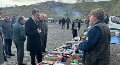 İyi Partili Sedat Kılınç bit pazarı ziyareti