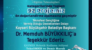 Kaymek’in ‘Teknofest’ Gençliği, 92 Proje İle Ön Değerlendirme Aşamasına Geçti