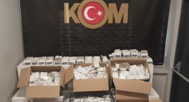 Kayseri'de 56 bin dal doldurulmuş makaron ele geçirildi