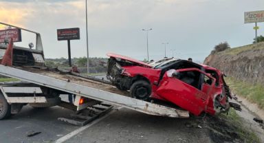 Kayseri’de kazada paramparça olan aracın sürücüsü hayatını kaybetti