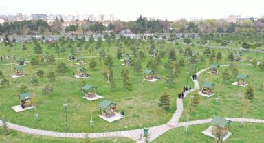 Kayserililer, bayram tatilinde Millet Bahçesi'ne akın etti