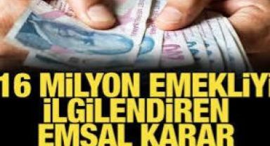 Yargıtay'dan 16 milyon emekliyi ilgilendiren emsal karar