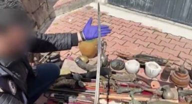 Kayseri'de çok sayıda tarihi eser ele geçirildi: 1 gözaltı