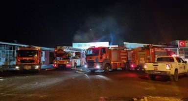 Kayseri'de soba imalathanesinde yangın