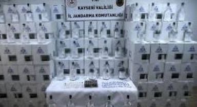 Kayseri’de bin 752 litre etil alkol ele geçirildi.