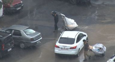 Kayseri'de kısa süren yağmur yağışı etkili oldu