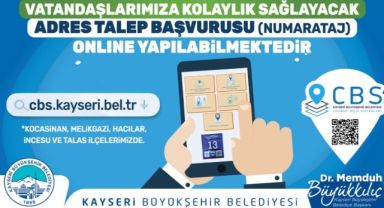 Büyükşehir’in adres talep başvuruları ‘çevrimiçi’ yapılıyor