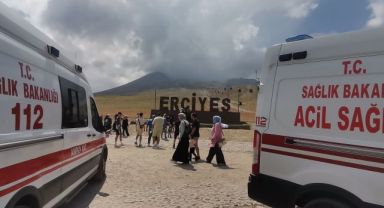  Erciyes’te dağcılar kaza geçirdi