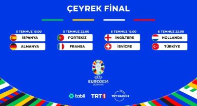 EURO 2024’te çeyrek final heyecanı TRT ekranlarında