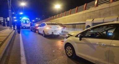 Alt geçitte zincirleme kaza: 1 yaralı