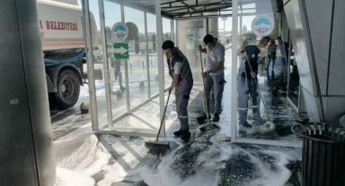 Büyükşehir'den Şehirlerarası Otobüs Terminali'nde kapsamlı temizlik