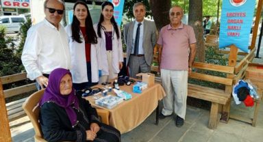 Erciyes organ vakfı, tormarzada ücretsiz sağlık taraması yaptı.