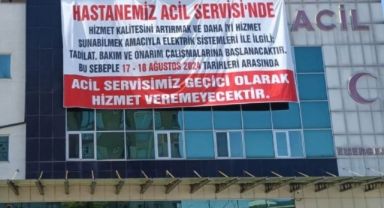 Kayseri Devlet Hastanesi 2 gün hizmet vermeyecek!