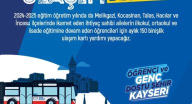  Başkan Büyükkılıç’ın öğrencilere hediyesi ulaşım desteğine müracaatlar başladı