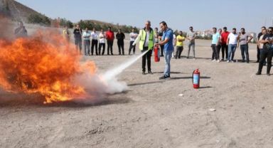 Büyükşehir KAYMEK’ten personeline yangın eğitimi