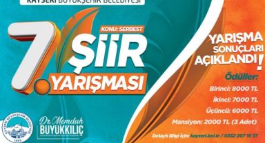  Büyükşehir 7'inci Şiir Yarışması'nda kazananlar belli oldu